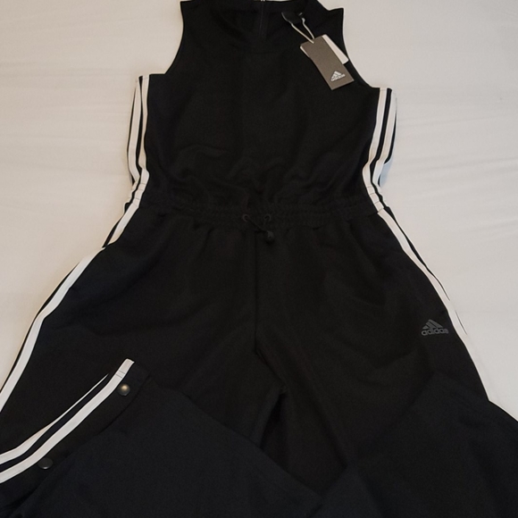 adidas cropped leg snap romper